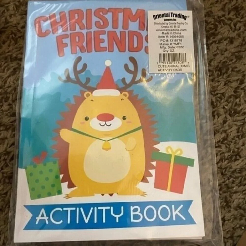 Christmas Cute Animal Activity Pads 12 Pack